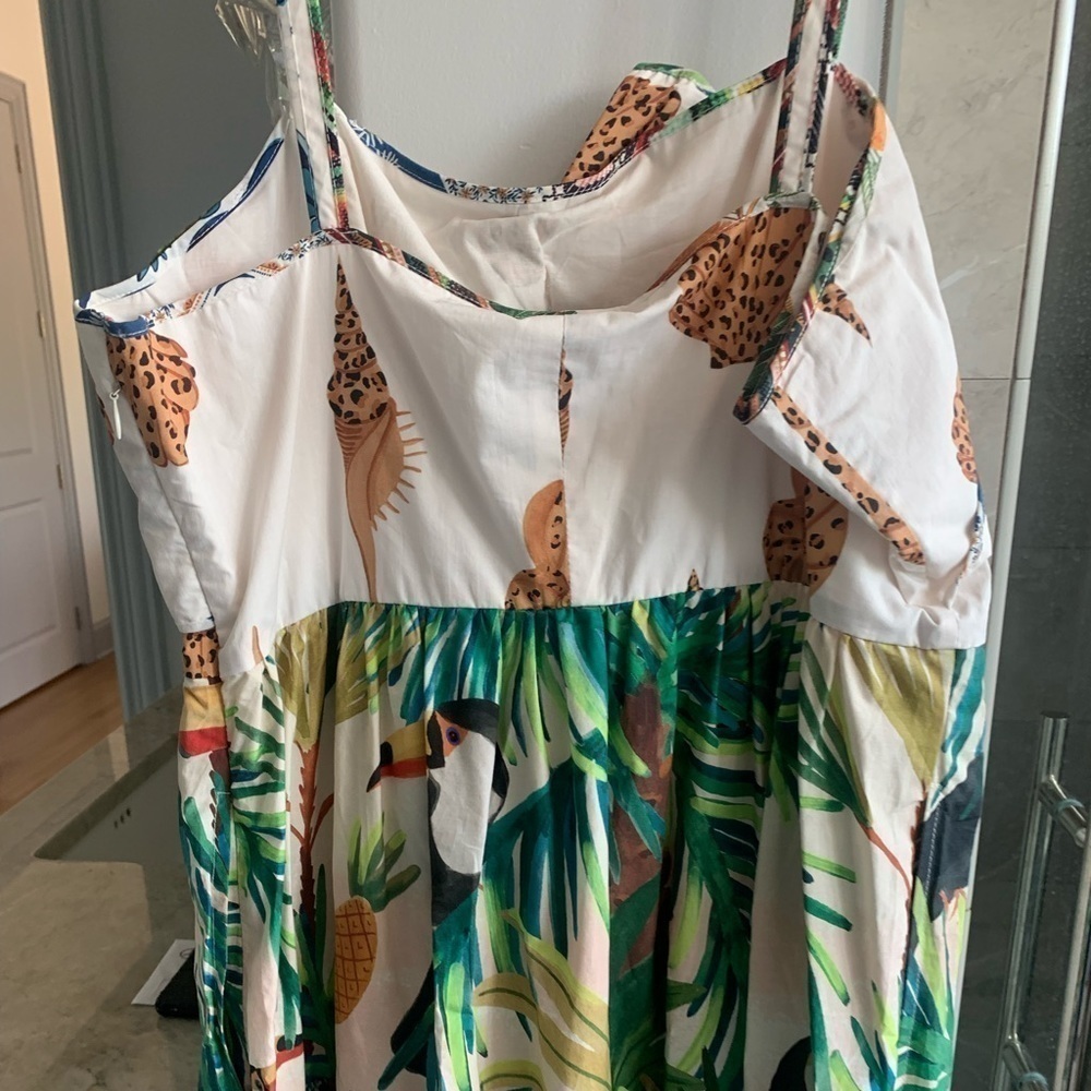 FARM RIO Mixed Prints Bow Sleeveless Midi Dress - Picture 15 of 15